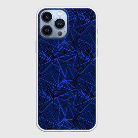 Чехол для iPhone 13 Pro Max с принтом Черно синий геометрический в Курске,  |  | абстрактный | геометрические фигуры | геометрический | модный | молодежный | полосы | синий | синий и черный