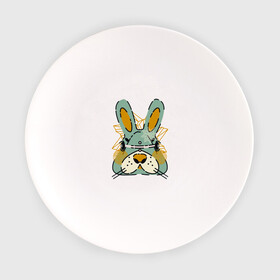 Тарелка с принтом Безумный кролик в Курске, фарфор | диаметр - 210 мм
диаметр для нанесения принта - 120 мм | rabbit | безумие | животное | заяц | зверь | крол | кролик | трус