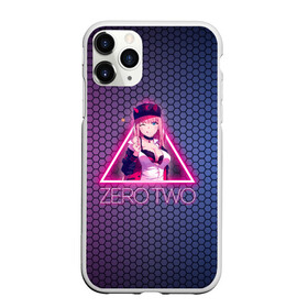 Чехол для iPhone 11 Pro матовый с принтом Zero Two в треугольнике в Курске, Силикон |  | darling | darling in the franxx | zero two | вайфу | зеро ту | код 002 | любимый во франксе | франкс