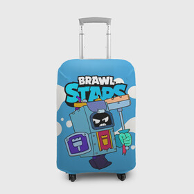 Чехол для чемодана 3D с принтом Ash Brawl Stars Эш  в Курске, 86% полиэфир, 14% спандекс | двустороннее нанесение принта, прорези для ручек и колес | ash | brawl | brawl stars | brawlstars | brawl_stars | аш | бравл | бравлстарс | эш