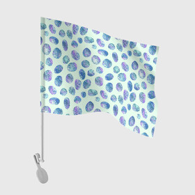 Флаг для автомобиля с принтом Драгоценные синие камни  в Курске, 100% полиэстер | Размер: 30*21 см | абстракция | драгоценные камни | зеленый | нежный принт | синий | сияние | фиолетовый | цвет