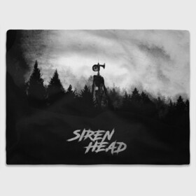 Плед 3D с принтом Forest Siren Head в Курске, 100% полиэстер | закругленные углы, все края обработаны. Ткань не мнется и не растягивается | Тематика изображения на принте: games | monster | siren head | игры | лес | монстр | сирена | сиреноголовый | страшилка | ужастик | хоррор