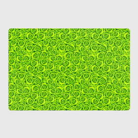 Магнитный плакат 3Х2 с принтом Неоновый цветочный узор  в Курске, Полимерный материал с магнитным слоем | 6 деталей размером 9*9 см | детский | женский | зеленый | лето | неоновый узор | розы | современный | яркий зеленый