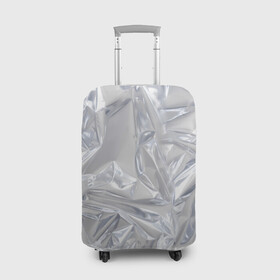 Чехол для чемодана 3D с принтом Голографичная фольга в Курске, 86% полиэфир, 14% спандекс | двустороннее нанесение принта, прорези для ручек и колес | голографическая | голография | метал | паттерн | текстура | текстура метала | тренд | фольга