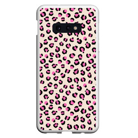 Чехол для Samsung S10E с принтом Леопардовый принт розовый в Курске, Силикон | Область печати: задняя сторона чехла, без боковых панелей | Тематика изображения на принте: бежевый | леопард | леопардовый принт | молочный цвет | пятнистый | розовый