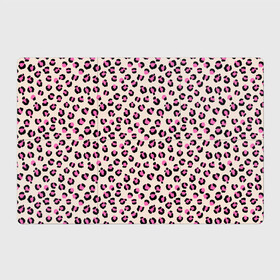 Магнитный плакат 3Х2 с принтом Леопардовый принт розовый в Курске, Полимерный материал с магнитным слоем | 6 деталей размером 9*9 см | Тематика изображения на принте: бежевый | леопард | леопардовый принт | молочный цвет | пятнистый | розовый