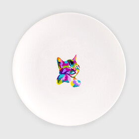 Тарелка с принтом Кот Журбей в стиле АРТ в Курске, фарфор | диаметр - 210 мм
диаметр для нанесения принта - 120 мм | журбей | красочный кот | милая мордочка | настроение | обнимашки. | позитив | поп арт