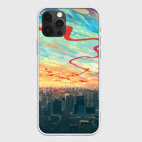 Чехол для iPhone 12 Pro Max с принтом Токио красками в Курске, Силикон |  | акварелью | аниме | ветер | город | закат | здания | красками | мегаполис | облака | постройки | рассвет | стиль | столица | токио | тучи | япония