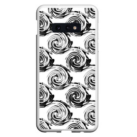 Чехол для Samsung S10E с принтом Черно-белый абстрактный узор  в Курске, Силикон | Область печати: задняя сторона чехла, без боковых панелей | абстрактный | винтажный | детский | круги | молодежный | ретро | современный | спирали