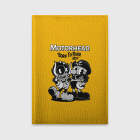 Обложка для автодокументов с принтом Motorhead x Cuphead в Курске, натуральная кожа |  размер 19,9*13 см; внутри 4 больших “конверта” для документов и один маленький отдел — туда идеально встанут права | Тематика изображения на принте: alternative | cuphead | metall | motorhead | music | rock | альтернатива | капхэд | лемми | металл | моторхед | моторхэд | музыка | рок