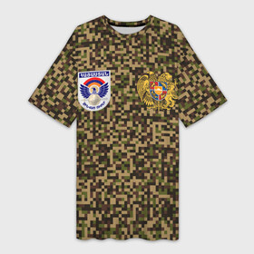 Платье-футболка 3D с принтом Вооруженные силы Армении в Курске,  |  | armenia | армения | армия армении | вооруженные силы армении | вс армении | герб | лого | символ | флаг | флаг и герб армении