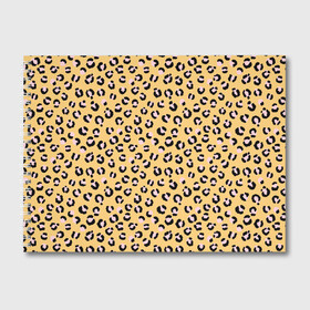 Альбом для рисования с принтом Желтый леопардовый принт в Курске, 100% бумага
 | матовая бумага, плотность 200 мг. | Тематика изображения на принте: желтый | леопардовый принт | паттерн | пятна | пятнистый | розовый | текстура