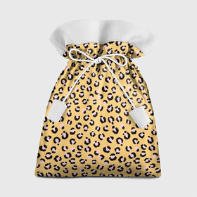 Подарочный 3D мешок с принтом Желтый леопардовый принт в Курске, 100% полиэстер | Размер: 29*39 см | Тематика изображения на принте: желтый | леопардовый принт | паттерн | пятна | пятнистый | розовый | текстура