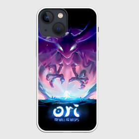 Чехол для iPhone 13 mini с принтом Shriek ori в Курске,  |  | adventure | computer game | ori | ori and the will of the wisps | shriek | spirit of the forest | дух леса | компьютерная игра | крик | ори | ори и блуждающие огоньки | приключения