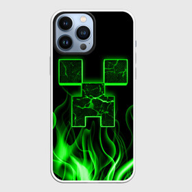 Чехол для iPhone 13 Pro Max с принтом MINECRAFT TEXTURE FIRE в Курске,  |  | creeper | fire | game | minecraft | железо | игра | компьютерная | крипер | криппер | майн | майнкрафт | огонь | пламя | текстура