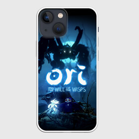 Чехол для iPhone 13 mini с принтом Крик, Ори и Ку в Курске,  |  | adventure | computer game | ori | ori and the will of the wisps | shriek | spirit of the forest | дух леса | компьютерная игра | крик | ори | ори и блуждающие огоньки | приключения