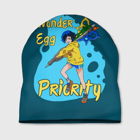 Шапка 3D с принтом Wonder Egg Priority в Курске, 100% полиэстер | универсальный размер, печать по всей поверхности изделия | ai ooto | wonder egg | wonder egg priority | ай ото | аниме | персонажи | приоритет чудо яйца