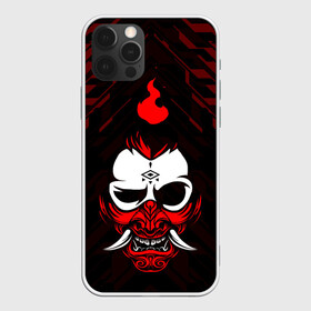 Чехол для iPhone 12 Pro Max с принтом DEMON | CYBERPUNK 2077 | КИБЕРПАНК (Z) в Курске, Силикон |  | cd project red | cyberpunk 2077 | demon | keanu reeves | samurai | vi | арасака | ви | демон | киану ривз | киберпанк 2077 | найт сити | самураи