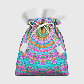 Подарочный 3D мешок с принтом разноцветный калейдоскоп  в Курске, 100% полиэстер | Размер: 29*39 см | Тематика изображения на принте: детский | женский | калейдоскоп | круглый | орнамент | розовый | этнический