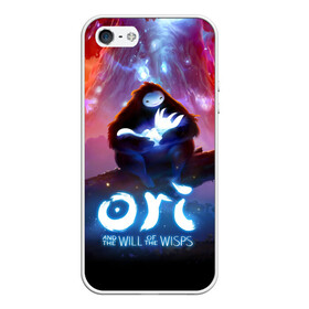 Чехол для iPhone 5/5S матовый с принтом Ori and the Will of the Wisps в Курске, Силикон | Область печати: задняя сторона чехла, без боковых панелей | Тематика изображения на принте: adventure | asleep | forest spirit | naru | night | ori and the will of the wisps | orient | pc game | volcanic eruption | дух леса | извержение вулкана | компьютерная игра | нару | ночь | ори | ори и блуждающие огоньки | приключения | спит