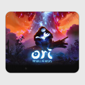 Коврик для мышки прямоугольный с принтом Ori and the Will of the Wisps в Курске, натуральный каучук | размер 230 х 185 мм; запечатка лицевой стороны | Тематика изображения на принте: adventure | asleep | forest spirit | naru | night | ori and the will of the wisps | orient | pc game | volcanic eruption | дух леса | извержение вулкана | компьютерная игра | нару | ночь | ори | ори и блуждающие огоньки | приключения | спит