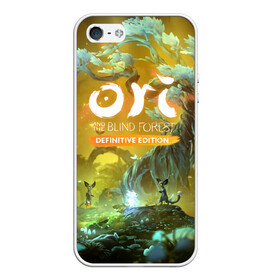 Чехол для iPhone 5/5S матовый с принтом Ori and the Will of the Wisps в Курске, Силикон | Область печати: задняя сторона чехла, без боковых панелей | adventure | forest spirit | night | ori | ori and the will of the wisps | pc game | shimmer | tree | дерево | дух леса | компьютерная игра | мерцание | ночь | ори | ори и блуждающие огоньки | приключения