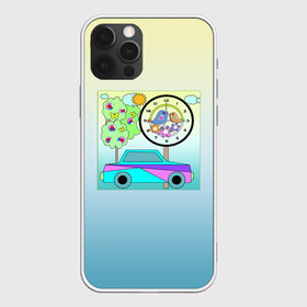 Чехол для iPhone 12 Pro Max с принтом Яркая аппликация для мальчика  в Курске, Силикон |  | автомобиль | аппликация | деревья | детский | для мальчика | иллюстрация | малышам | машина | часы