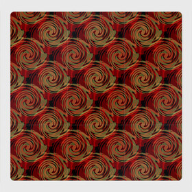 Магнитный плакат 3Х3 с принтом Красно-оливковый ретро  в Курске, Полимерный материал с магнитным слоем | 9 деталей размером 9*9 см | абстрактный | детский | кольца | коричневый | красный | круги | модный | молодежный | оливковый | ретро
