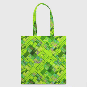 Шоппер 3D с принтом Ярко-зеленый абстрактный узор в Курске, 100% полиэстер | Плотность: 200 г/м2; Размер: 34×35 см; Высота лямок: 30 см | абстрактный | геометрический | детский | зеленый неоновый | креативный | модный | молодежный | неоновый | яркий зеленый