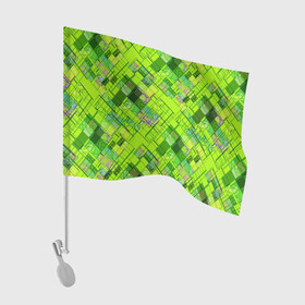 Флаг для автомобиля с принтом Ярко-зеленый абстрактный узор в Курске, 100% полиэстер | Размер: 30*21 см | абстрактный | геометрический | детский | зеленый неоновый | креативный | модный | молодежный | неоновый | яркий зеленый