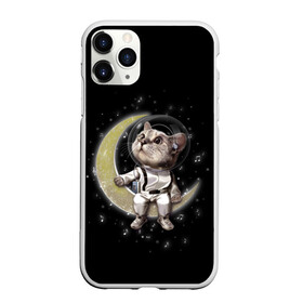 Чехол для iPhone 11 Pro матовый с принтом КОТИК НА ЛУНЕ в Курске, Силикон |  | astronawt | cat | dark | music | night | space | stars | астронавт | животные | звезды | звери | космонавт | космос | кот | котик | музыка | ночь | плеер | скафандр