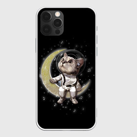 Чехол для iPhone 12 Pro Max с принтом КОТИК НА ЛУНЕ в Курске, Силикон |  | astronawt | cat | dark | music | night | space | stars | астронавт | животные | звезды | звери | космонавт | космос | кот | котик | музыка | ночь | плеер | скафандр