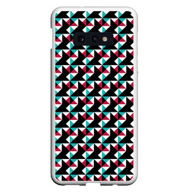 Чехол для Samsung S10E с принтом Красно-черный абстрактный узор в Курске, Силикон | Область печати: задняя сторона чехла, без боковых панелей | абстрактный | геометрические фигуры | модный | молодежный | ртеугольники | современный