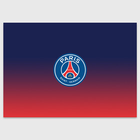 Поздравительная открытка с принтом PSG | ПСЖ / PARIS SAINT GERMAIN в Курске, 100% бумага | плотность бумаги 280 г/м2, матовая, на обратной стороне линовка и место для марки
 | paris saint germain | psg | saint | sport | париж | псг | спорт | футбол