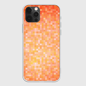 Чехол для iPhone 12 Pro с принтом Оранжевая пиксель абстракция в Курске, силикон | область печати: задняя сторона чехла, без боковых панелей | halloween | pixel art | абстракция | оранжевый | осенний | пиксели | пиксель арт | пиксельный | рыжий | хэллоуин