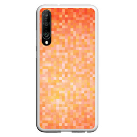 Чехол для Honor P30 с принтом Оранжевая пиксель абстракция в Курске, Силикон | Область печати: задняя сторона чехла, без боковых панелей | halloween | pixel art | абстракция | оранжевый | осенний | пиксели | пиксель арт | пиксельный | рыжий | хэллоуин