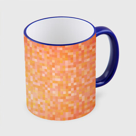 Кружка с полной запечаткой с принтом Оранжевая пиксель абстракция в Курске, керамика | ёмкость 330 мл | halloween | pixel art | абстракция | оранжевый | осенний | пиксели | пиксель арт | пиксельный | рыжий | хэллоуин