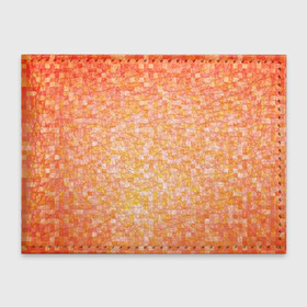 Обложка для студенческого билета с принтом Оранжевая пиксель абстракция в Курске, натуральная кожа | Размер: 11*8 см; Печать на всей внешней стороне | halloween | pixel art | абстракция | оранжевый | осенний | пиксели | пиксель арт | пиксельный | рыжий | хэллоуин
