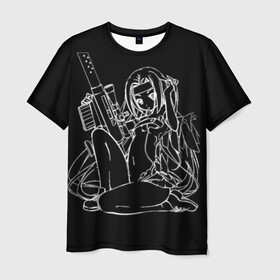 Мужская футболка 3D с принтом ANIME DRAIN в Курске, 100% полиэфир | прямой крой, круглый вырез горловины, длина до линии бедер | anime | dead inside | drain | zxc | zxcursed | аниме | дрейн | дэд инсайд