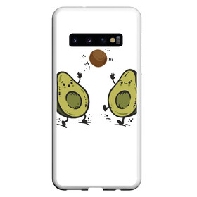 Чехол для Samsung Galaxy S10 с принтом Любимые авокадо  в Курске, Силикон | Область печати: задняя сторона чехла, без боковых панелей | Тематика изображения на принте: авокадо | другу | любимой | любимому | парные футболки | подруге | фрукты