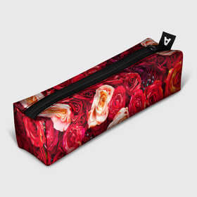 Пенал школьный 3D с принтом Букет роз в Курске, 100% полиэстер | плотная ткань, застежка на молнии | большие | букет | девушкам | красивые | пышные | розы | цветы | яркие