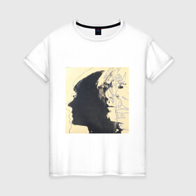 Женская футболка хлопок с принтом Andy Warhol art в Курске, 100% хлопок | прямой крой, круглый вырез горловины, длина до линии бедер, слегка спущенное плечо | andy | art | pop | warhol | арт | коллаж | поп | портрет | фото | художник
