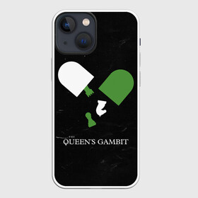 Чехол для iPhone 13 mini с принтом Qweens gambit в Курске,  |  | chess | serial | the queens gambit | аня тейлор джой | сериал | сериалы | ход королевы | шахматы | элизабет хармон