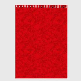 Скетчбук с принтом Ярко-красный мраморный узор в Курске, 100% бумага
 | 48 листов, плотность листов — 100 г/м2, плотность картонной обложки — 250 г/м2. Листы скреплены сверху удобной пружинной спиралью | Тематика изображения на принте: абстрактный | алый | камень | красный | красный мрамор | мрамор | мраморный узор | современный