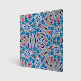 Холст квадратный с принтом Серо-синий абстрактный узор  в Курске, 100% ПВХ |  | абстрактный | асимметричный | креативный | молодежный | серый | синий | современный