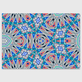 Поздравительная открытка с принтом Серо-синий абстрактный узор  в Курске, 100% бумага | плотность бумаги 280 г/м2, матовая, на обратной стороне линовка и место для марки
 | абстрактный | асимметричный | креативный | молодежный | серый | синий | современный