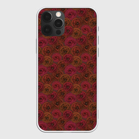 Чехол для iPhone 12 Pro Max с принтом Цветочный коричневый ретро в Курске, Силикон |  | Тематика изображения на принте: абстрактный | в горошек | коричневый | модный | ретро | цветочный узор | цветы