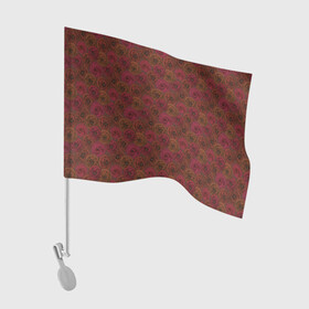 Флаг для автомобиля с принтом Цветочный коричневый ретро в Курске, 100% полиэстер | Размер: 30*21 см | абстрактный | в горошек | коричневый | модный | ретро | цветочный узор | цветы