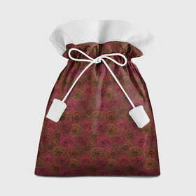 Подарочный 3D мешок с принтом Цветочный коричневый ретро в Курске, 100% полиэстер | Размер: 29*39 см | абстрактный | в горошек | коричневый | модный | ретро | цветочный узор | цветы