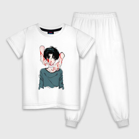 Детская пижама хлопок с принтом Yoon Bum в Курске, 100% хлопок |  брюки и футболка прямого кроя, без карманов, на брюках мягкая резинка на поясе и по низу штанин
 | anime | killing stalking | manhwa | oh sangwoo | аниме | манга | манхва